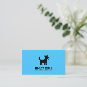 Carte De Visite Happy Chien Logo Animaux assis Service de soins Sk