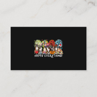 Carte De Visite Happy Everything Boxer Dog Seasons All Year Tree L