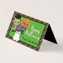 Happy Halloween Treat Bag Topper avec monstres