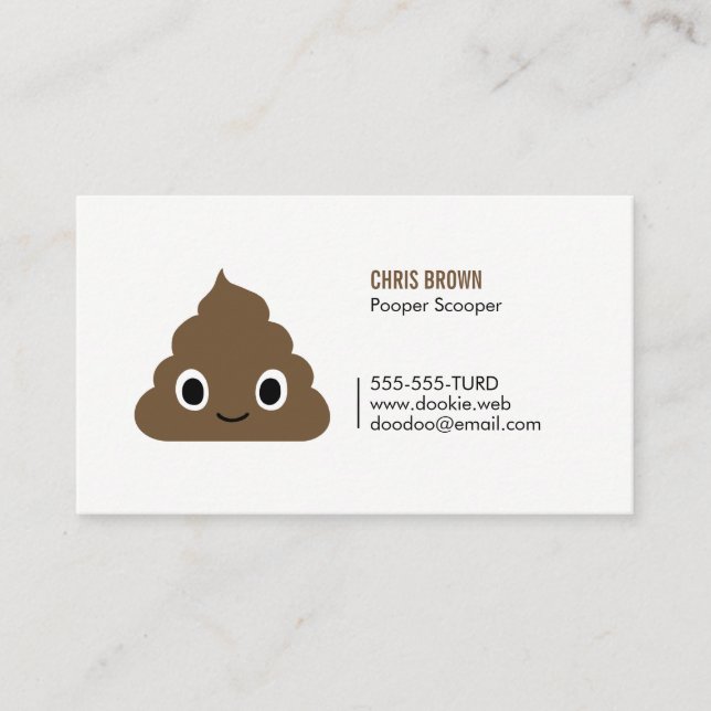 Carte De Visite Happy Pile of Poo - Cute Poop Emoji | Drôle (Devant)