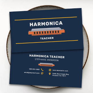 Carte De Visite Harmonica Teacher