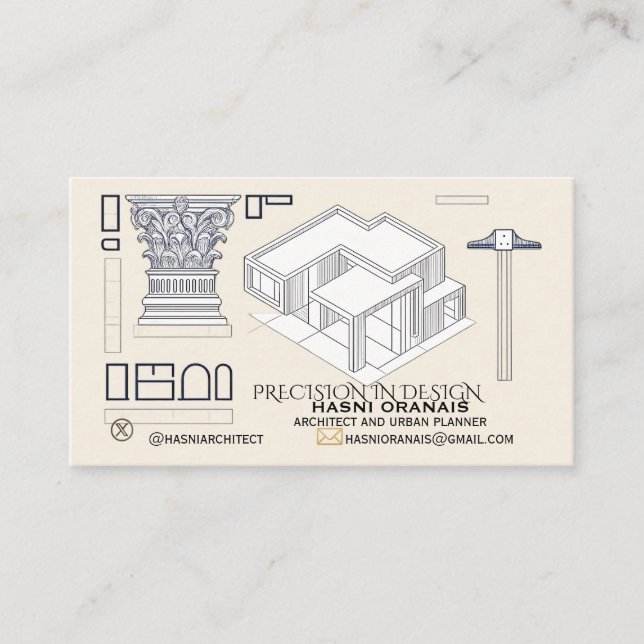 Carte De Visite Harmonie Architecturale – La Précision Rencontre l (Devant)