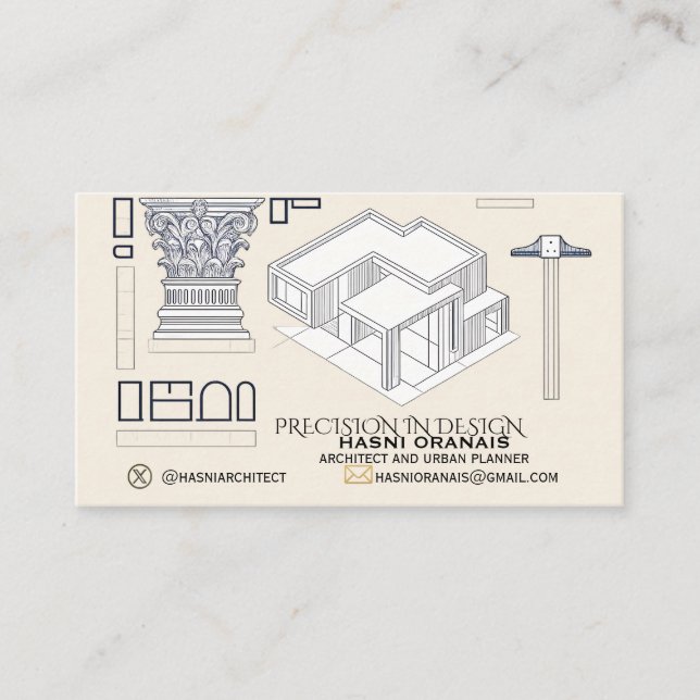 Carte De Visite Harmonie Architecturale – La Précision Rencontre l (Devant)