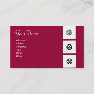 Carte De Visite HARMONIE DE LA RENAISSANCE FLORENTINE,fuchsia roug