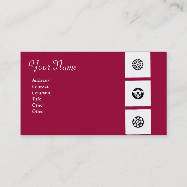Carte De Visite HARMONIE DE LA RENAISSANCE FLORENTINE,fuchsia roug (Devant)