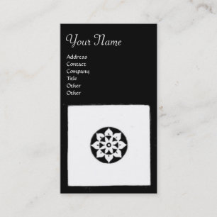 Carte De Visite HARMONIE DE RENAISSANCE Noir Blanc Géométrique Flo