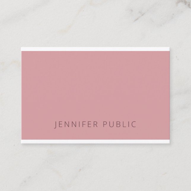 Carte De Visite Harmonie des couleurs moderne Design simple Modèle (Devant)