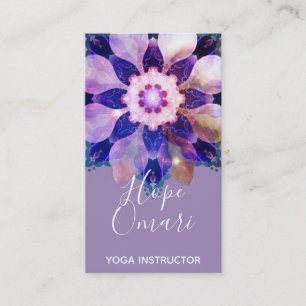 Carte De Visite Harmonie radieuse Mandala floral lumineux
