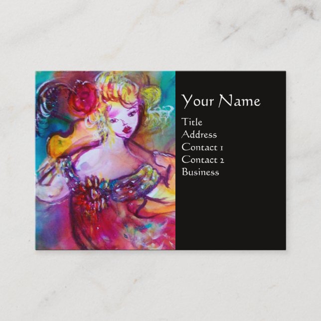 Carte De Visite HARMONIE TRIO CONCERT DE PRINTEMPS MONOGRAM, Rose  (Devant)