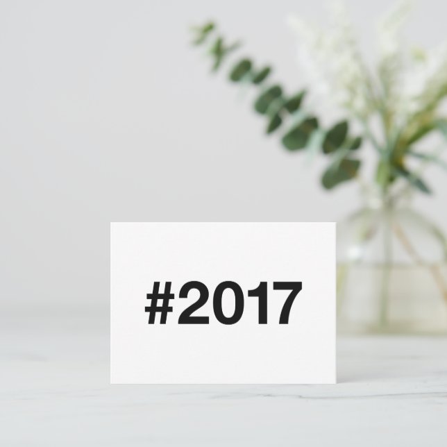 Carte De Visite Hashtag 8 Anniversaire 2017 (Debout devant)