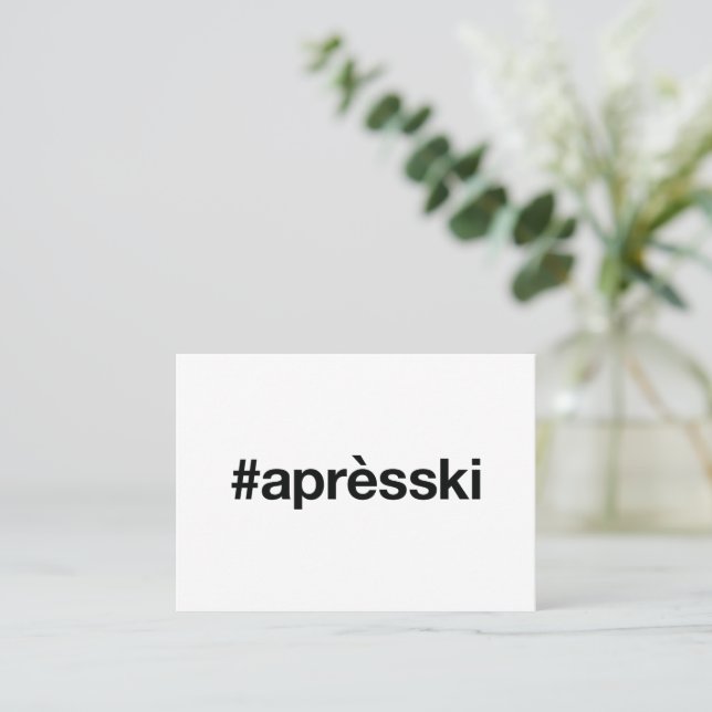 Carte De Visite Hashtag SKI APRES (Debout devant)
