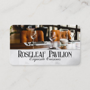 Carte De Visite Haute Cuisine   Restaurant   Service de Table