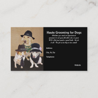 Carte De Visite Haute se toilettant pour des chiens