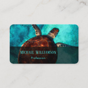 Carte De Visite Hawaii Turtle Honu Photo Côté
