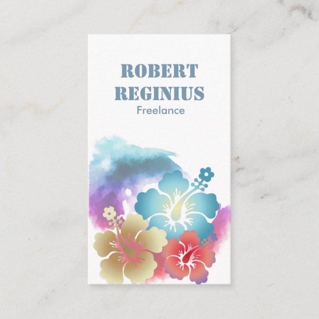 Carte De Visite Hawaiian Hibiscus Flower gd6557 (Devant)