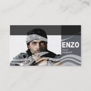 Carte De Visite Headshot de chanteur pour le musicien de chanteur