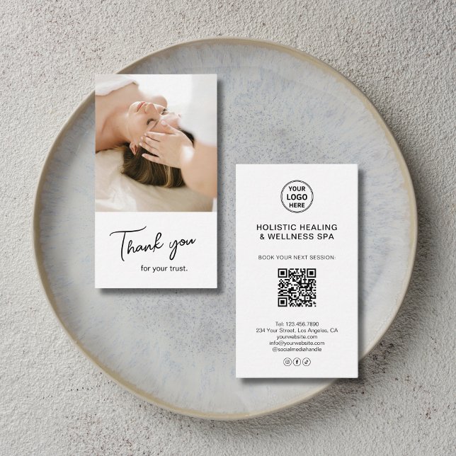 Carte De Visite Health Coach Holistic Therapist Thank You Card (Health Coach Holistic Therapist Thank You Card)