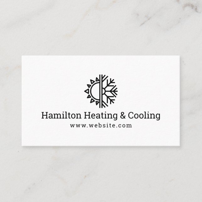 Carte De Visite Heating & Cooling Business Card (Devant)