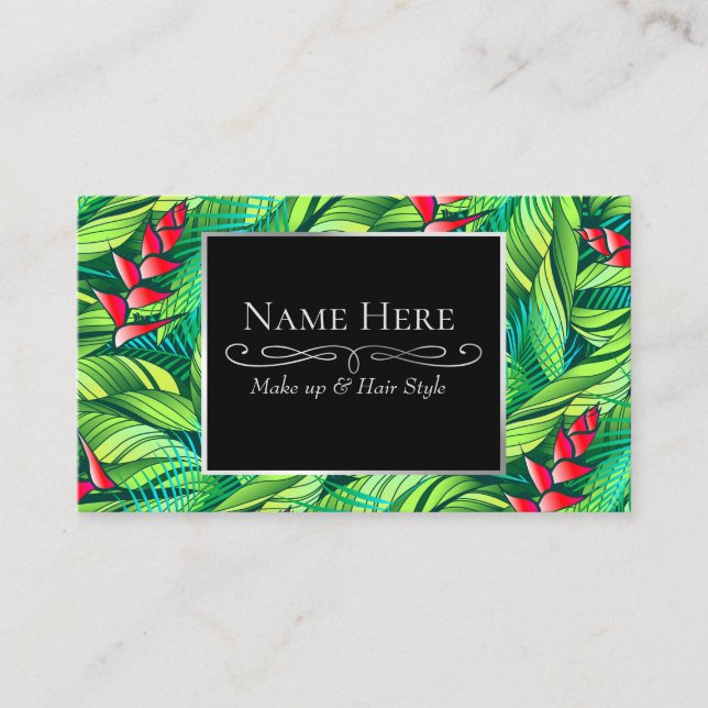 Carte De Visite Heliconia tropical floral (Devant)