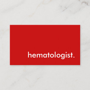 Carte De Visite hématologue.
