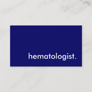 Carte De Visite hématologue.