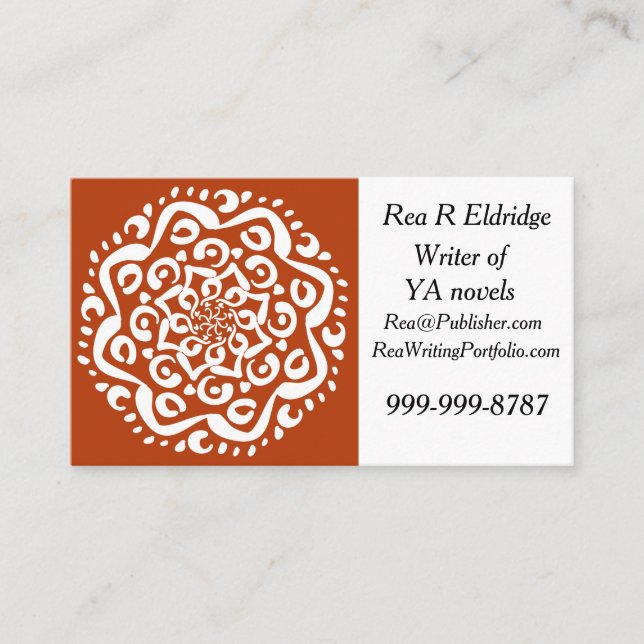 Carte De Visite Henna Mandala (Devant)