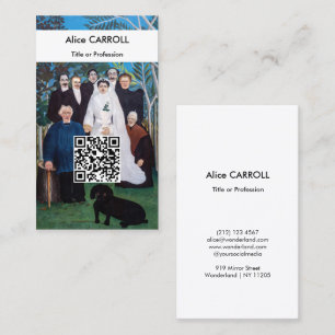 Carte De Visite Henri Rousseau - La fête de mariage - Code QR