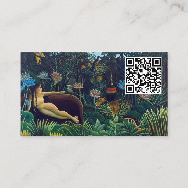 Carte De Visite Henri Rousseau - Le Rêve / Le Reve - Code QR (Devant)