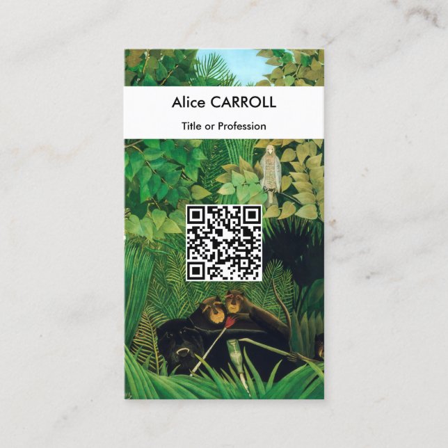 Carte De Visite Henri Rousseau - Les Joyeux Jesters - Code QR (Devant)