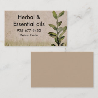 Carte De Visite Herbal & Essentials style antique rustique