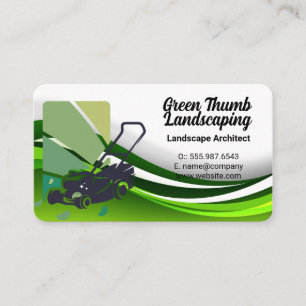 Carte De Visite Herbe Tondeuse Aménagement paysager Jardinie
