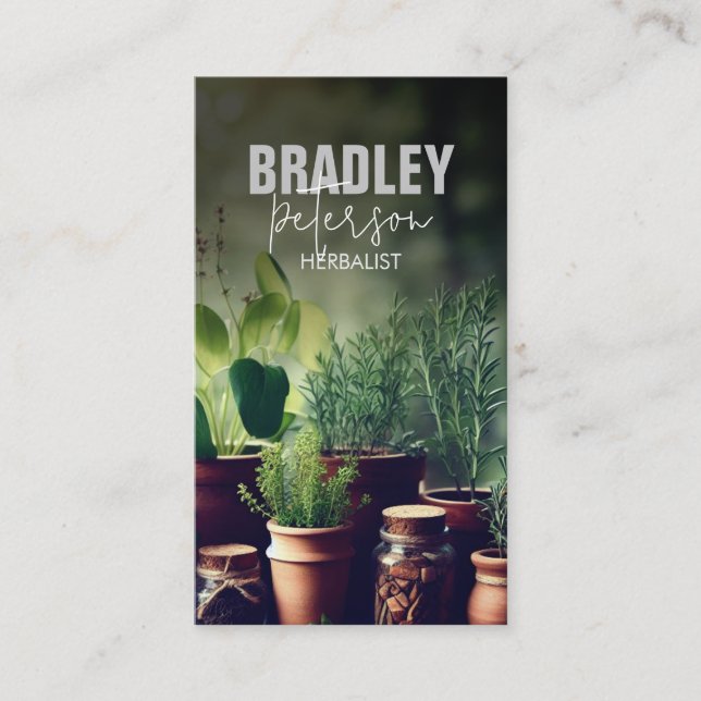 Carte De Visite Herbes de médecine feuille des plantes (Devant)