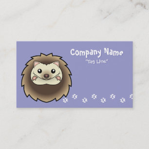 Carte De Visite Hérisson nain de dessin animé