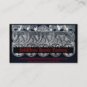 Carte de visite héroïque d'imaginaire d'Ink&Iron