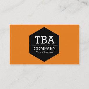 Carte De Visite Hexagon noir - f17f18 orange