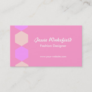 Carte De Visite Hexagones roses
