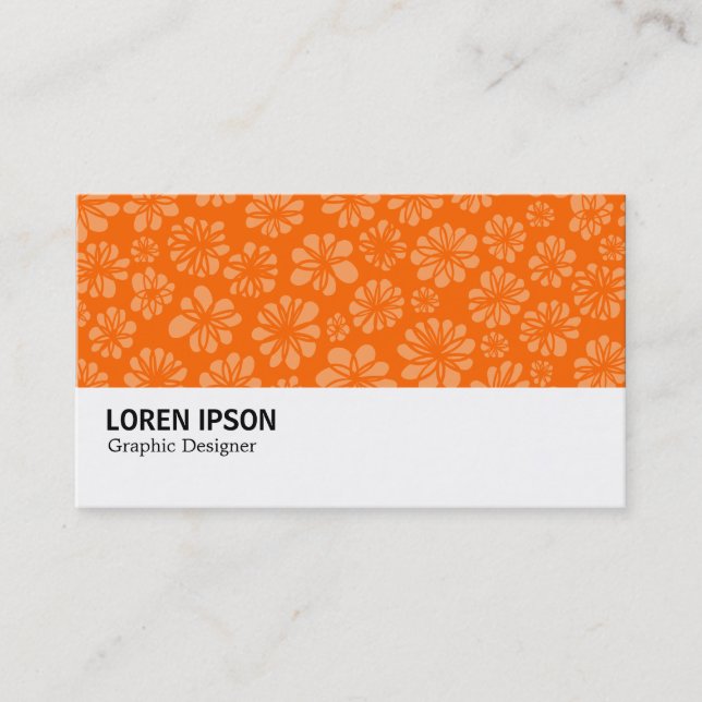 Carte De Visite Hi-Phi - 0101 - Orange Floral (Devant)