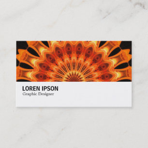 Carte De Visite Hi-Phi - 0137 - Orange Kaleidoscope