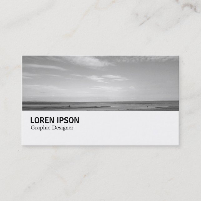 Carte De Visite Hi-Phi - 0209 - Estuaire Severn à Penarth B&W (Devant)