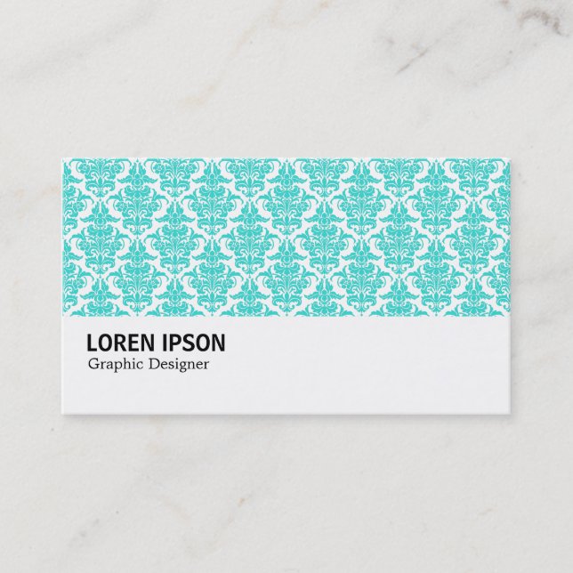 Carte De Visite Hi-Phi - 0219 - Aqua Damask (Devant)