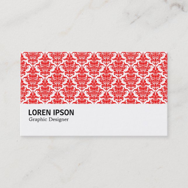 Carte De Visite Hi-Phi - 0222 Rouge Damask (Devant)