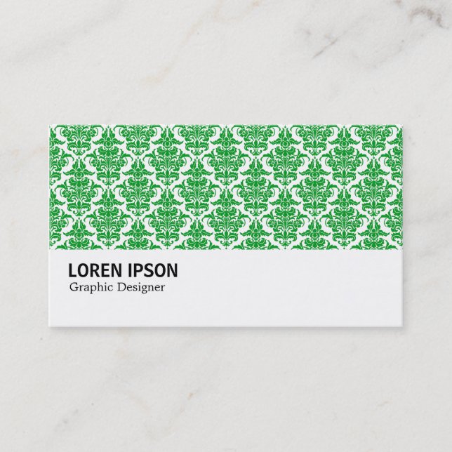 Carte De Visite Hi-Phi - 0230 Vert gazon damassé (Devant)