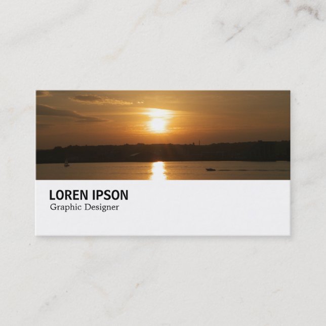 Carte De Visite Hi-Phi - 0252 - Coucher de soleil sur Cardiff Bay (Devant)