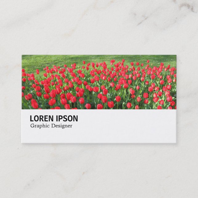 Carte De Visite Hi-Phi - 0374 - Lit de Tulipes Rouges 01 (Devant)
