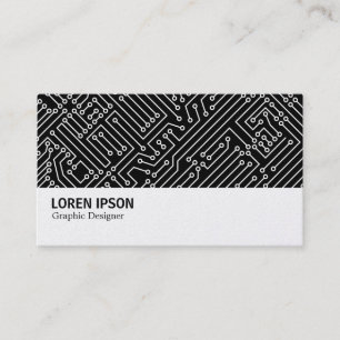 Carte De Visite Hi-Phi - 0416 - Circuitry - Blanc sur Noir (Or)