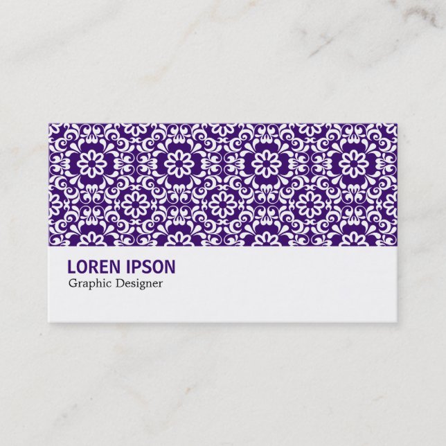 Carte De Visite Hi-Phi - 062 - Damask Violet foncé (Devant)