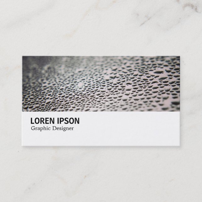 Carte De Visite Hi-Phi - Droplets d'eau sur verre 02 (Devant)