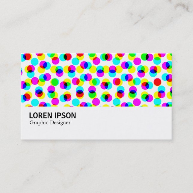 Carte De Visite Hi-Phi - Motif demi-teintes couleur (Devant)