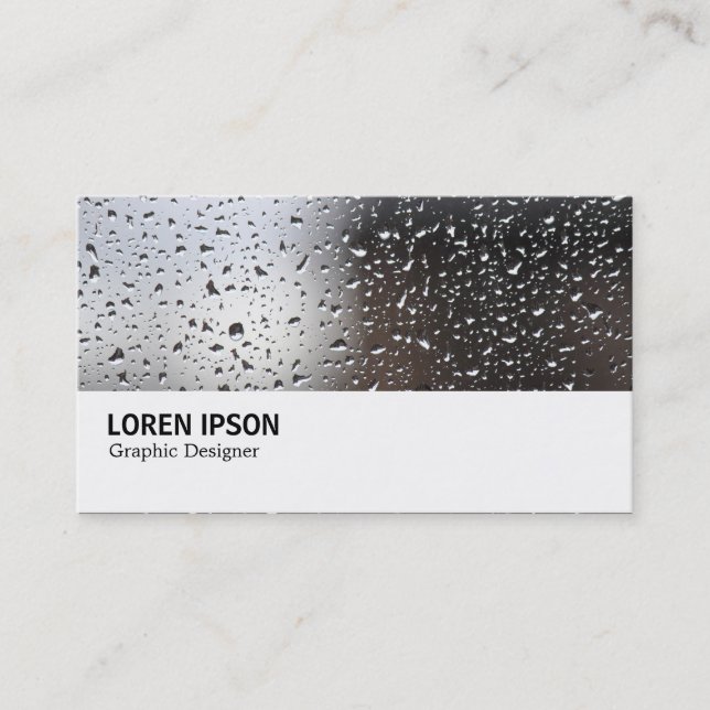 Carte De Visite Hi-Phi - Pluie sur une fenêtre (Devant)