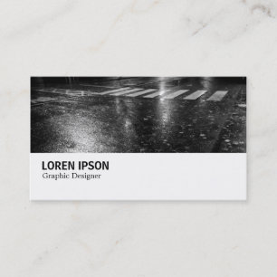 Carte De Visite Hi-Phi - Route d'automne humide la nuit